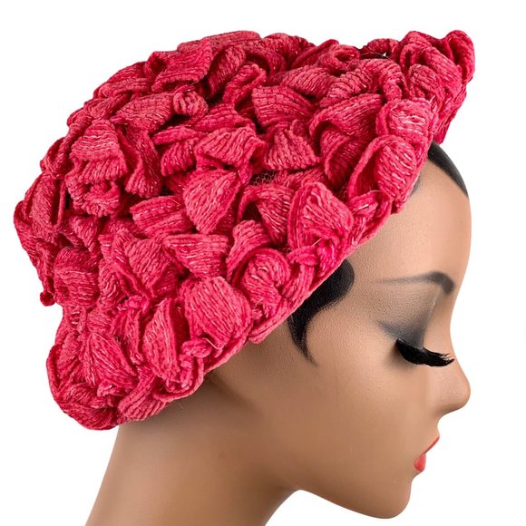 Vintage 40s 50s Chenille Loops Union Hat